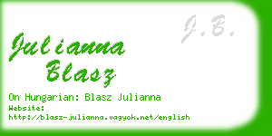 julianna blasz business card